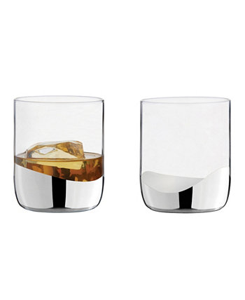 Wave Double Old Fashioned Tumblers, Set of 2 Anton Studio Designs