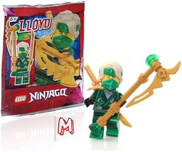 LEGO NINJAGO Crystalized Minifigure - Lloyd (Hair) with Dual Golden Weapons (Limited Edition Foil Pack) Lego