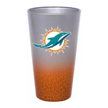 Miami Dolphins 16oz. Crackle Pint Glass Unbranded