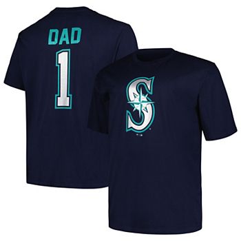 Мужская Футболка Profile Navy Seattle Mariners Big & Tall #1 Dad Profile