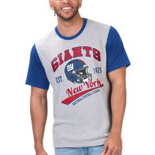 Мужская футболка G-III Sports by Carl Banks Heather Grey New York Giants Black Label Unbranded