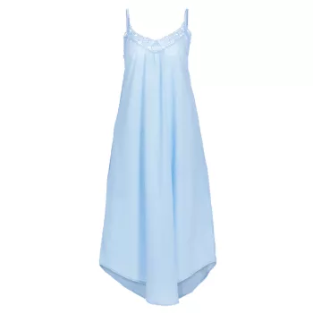 Lace-Trimmed Swiss Dot Nightgown PAPINELLE