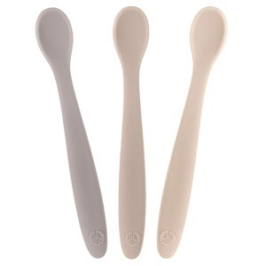 WeeSprout Silicone Baby Spoons, First Stage Infant Feeding Utensils With Soft-Tip, Set of 3 WeeSprout