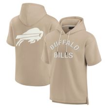 Unisex Fanatics Signature Khaki Buffalo Bills Elements Super Soft Fleece Short Sleeve Pullover Hoodie Fanatics Signature