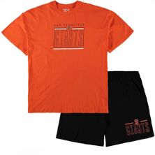 Men's Concepts Sport Orange/Black San Francisco Giants Big & Tall T-Shirt & Shorts Sleep Set Unbranded