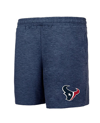 Men's Navy Houston Texans Powerplay Tri-Blend Fleece Shorts Concepts Sport