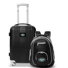 New York Jets Premium 2-Piece Backpack and Carry-On Spinner Luggage Set NFL