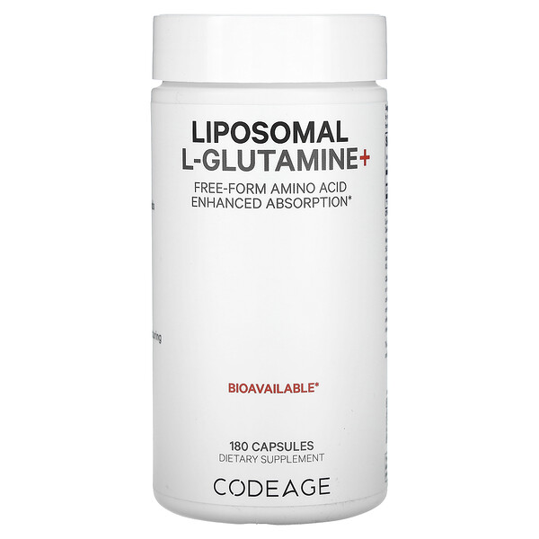 L-Glutamine Liposomal+ - 1000мг - 180 капсул - Codeage Codeage