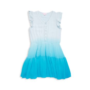 Многоярусное мини-платье с эффектом омбре для девочек Design History