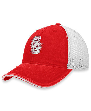 Женская кепка Cardinal, белая рваная шляпа USC Trojans Radiant Trucker Snapback Top of the World