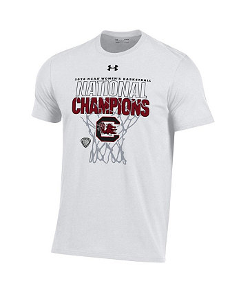 Men's White South Carolina Gamecocks 2024 NCAA Women's Basketball National Champions Locker Room T-Shirt Under Armour