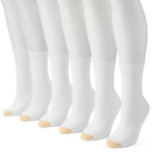 GOLDTOE® для женщин 6 шт. Однотонные мягкие носки с круглым вырезом GOLDTOE