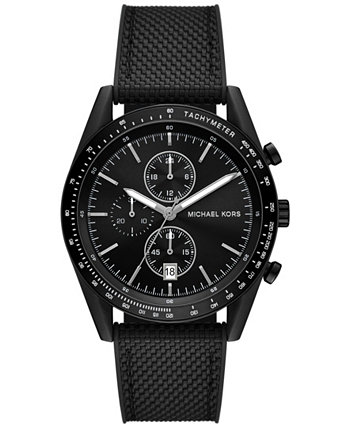 Мужские часы Warren Chronograph, черные нейлоновые, 42 мм Michael Kors