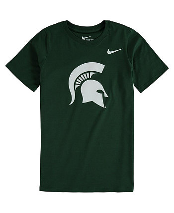 Зеленая хлопковая футболка с логотипом Big Boys Michigan State Spartans Nike