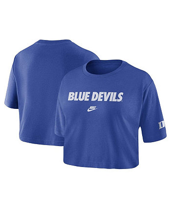 Women's Royal Duke Blue Devils Wordmark Cropped T-shirt Nike