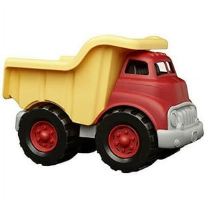 Green Toys Dump Truck in Yellow and Red - Pretend Play, for Toddlers Ages 1+ Green Toys