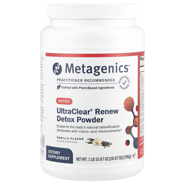 UltraClear Renew, ваниль, 454 г, 12 г белка, без глютена и ГМО Metagenics