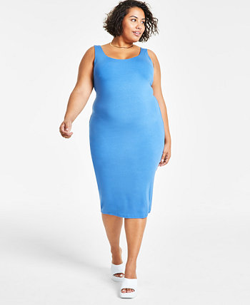 Облегающее платье миди без рукавов больших размеров, созданное для Macy's Bar III