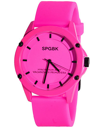 Часы унисекс Forever розовые с силиконовым ремешком 44 мм SPGBK Watches