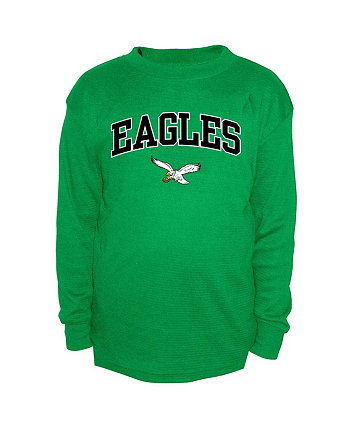 Men's Green Philadelphia Eagles Big Tall Throwback Thermal Long Sleeve T-Shirt Fanatics