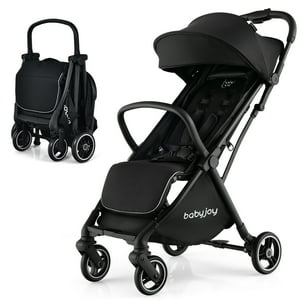 Infans Portable Baby Stroller One-Hand Fold Pushchair W/ Aluminum Frame Black INFANS