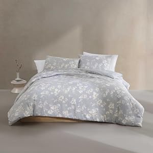 Calvin Klein - Queen Comforter Set, Super Soft Cotton Bedding with Matching Shams, Floral Home Decor, Oeko-Tex Certified (Eternity Floral Beige, Queen) Calvin Klein