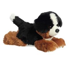 Aurora Small Black Mini Flopsie 8&#34; Bernie Mountain Dog Adorable Stuffed Animal Aurora
