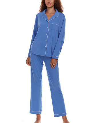 Женский пижамный комплект Annie: топ с длинными рукавами и трикотажные брюки Notch, состоящий из 2 предметов Flora Nikrooz