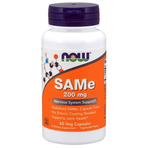 SAMe -- 200 mg - 60 Vegetarian Capsules (Вегетарианские капсулы) NOW Foods