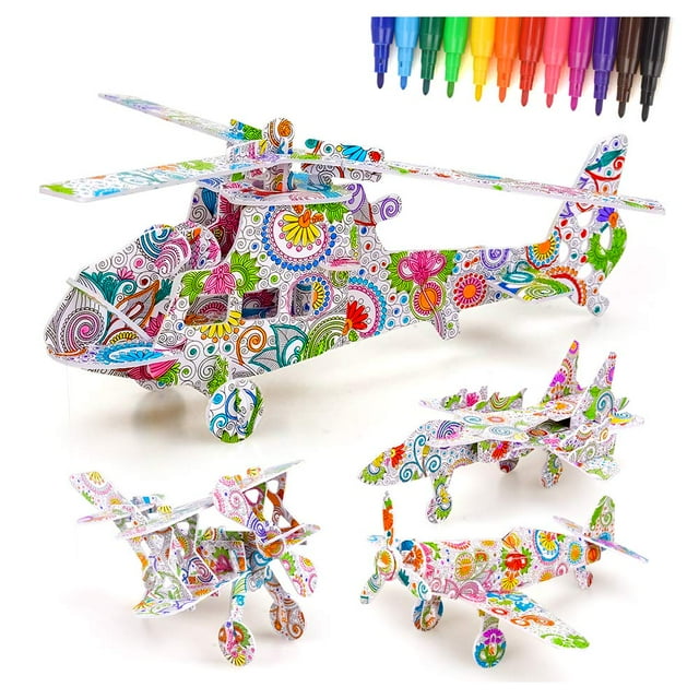 Dikence 5 6 7 8 Year Old Kid Birthday Gift, Art Supplies Painting Toy Kit for Toddler Boys Girls Age 4-12 Kids Art and Craft Toy Educational 3D Painting Coloring Puzzle Set for Girl Child Age 6-10 Dikence