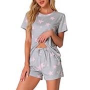 Women's Pajama Sets 2 Piece Lounge Set Short Sleeve Top and Shorts Soft Cozy Loungewear Sets Inspire Chic