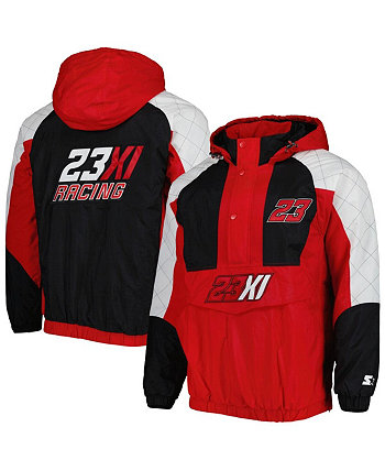 Мужской красно-черный пуловер с полузастежкой 23XI Racing The Body Check Starter