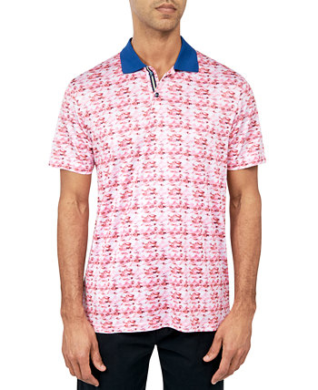 Мужская рубашка поло с принтом рыбы, стандартный крой Society of Threads