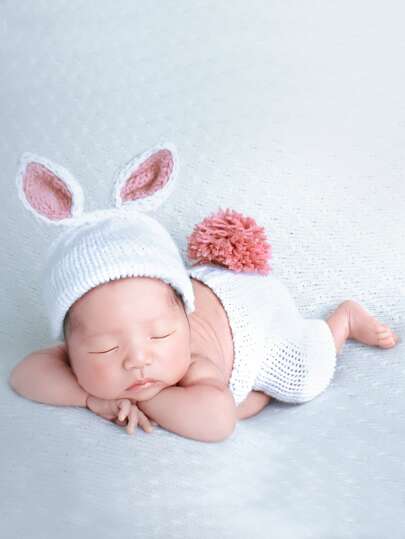 Реквизит для фотографии из брюк и шапки для новорожденных SHEIN