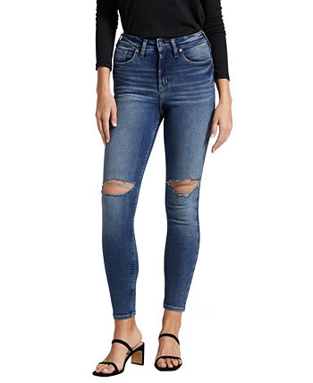 Женские джинсы неограниченного кроя, один размер подходит для четырех джинсов скинни с высокой посадкой Silver Jeans Co.