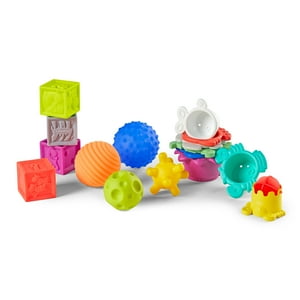 Infantino Sensory Balls, Blocks & Cups Activity Set for Babies, 6-12 Months, Multicolor, 16-Piece Set Visit the Infantino Store