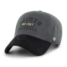 Men's '47 Charcoal New Orleans Saints Ridgeway Clean Up Adjustable Hat Unbranded