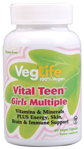 VegLife Vital Teen™ Girls Multiple — 60 веганских капсул VegLife