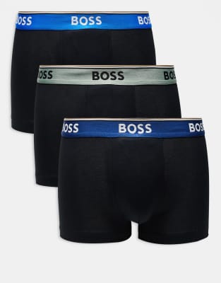 BOSS Bodywear 3 pack power boxer briefs in black Boss