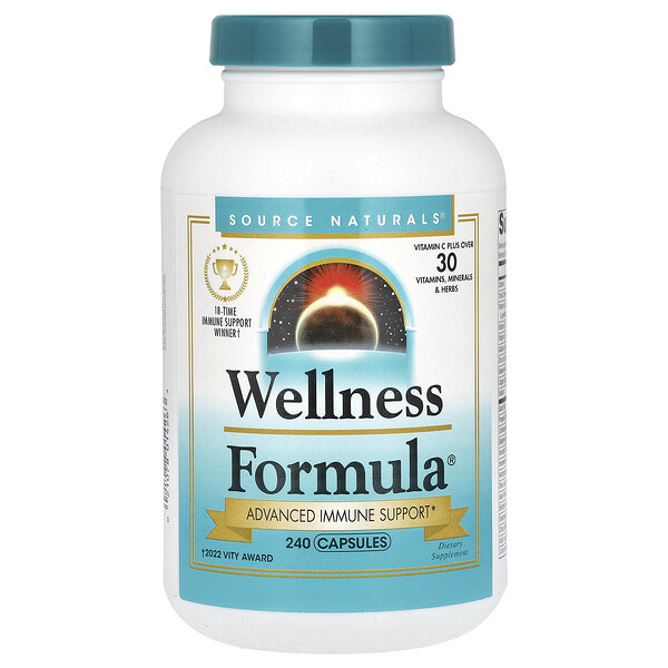 Wellness Formula, Усиленная поддержка иммунитета - 240 капсул - Source Naturals Source Naturals