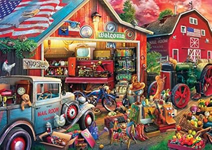 Buffalo Games - Eduard - Antique Barn - 500 Piece Jigsaw Puzzle for Adults -Challenging Puzzle Perfect for Game Nights - Finished Size is 21.25 x 15.00 Buffalo Games