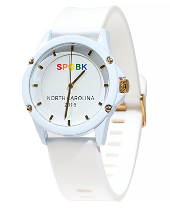 Unisex Pride White Silicone Watch 44mm SPGBK Watches
