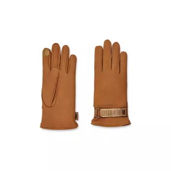 Замшевые перчатки с логотипом UGG