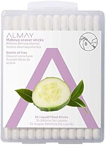 Almay Eye Makeup Remover Sticks with Aloe, Oil Free, Hypoallergenic-Fragrance Free, Dermatologist & Ophthalmologist Tested, 24 Count (Pack of 1) Almay