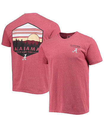 Мужская футболка Crimson Alabama Crimson Tide Landscape Shield Comfort Colors Image One