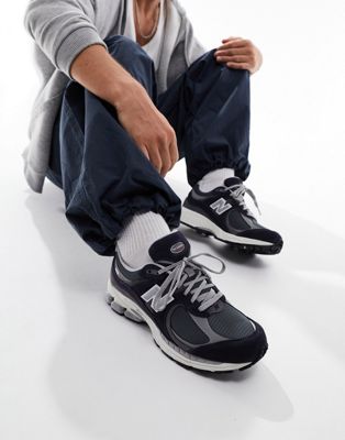 Мужские кроссовки New Balance 2002R в морском стиле с белыми деталями New Balance