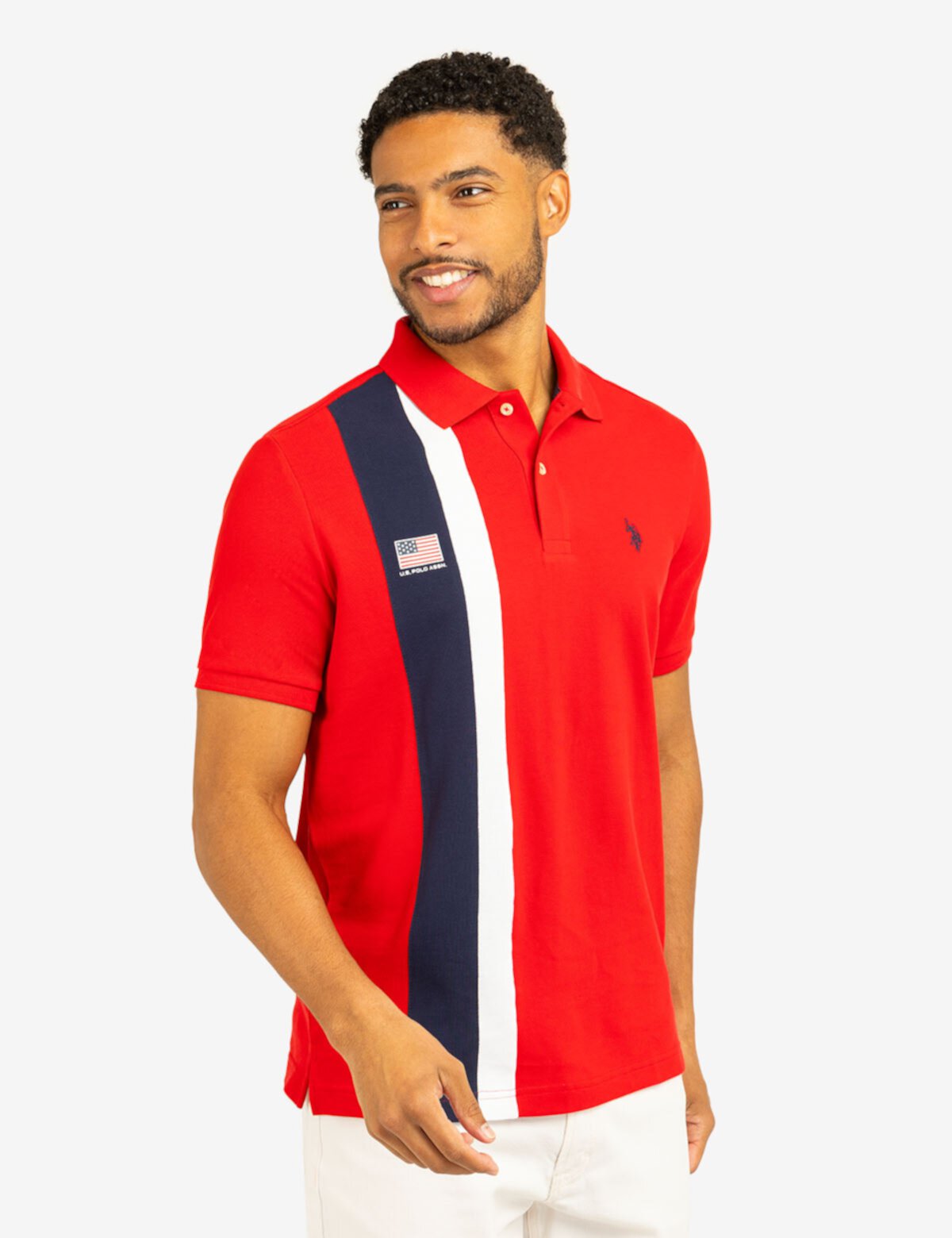 Мужская рубашка-поло вертикального цвета US Polo Assn. Polo U.S. POLO ASSN.