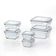 Стеклянные контейнеры для хранения пищевых продуктов Glasslock и микроволновые печи, безопасные для использования в микроволновой печи, набор из 12 предметов Glasslock