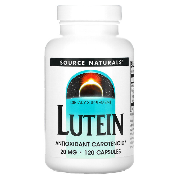 Лютеин, 20 мг, 120 капсул Source Naturals
