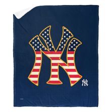MLB Official New York Yankees &#34;Celebrate Series&#34; Silk Touch Sherpa Throw Blanket MLB